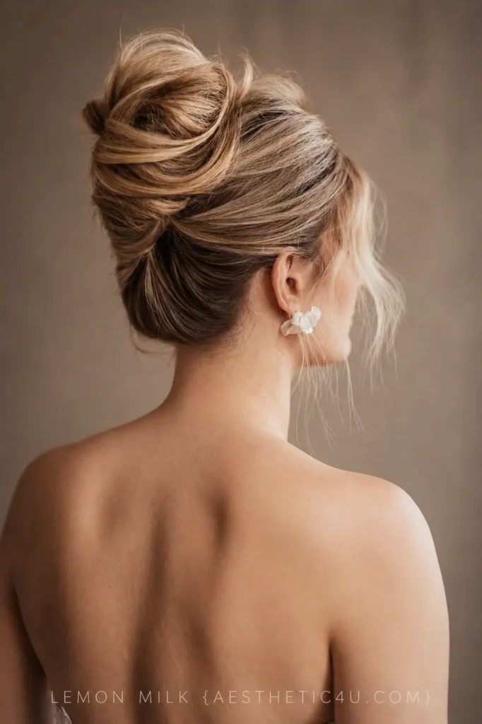 French twist bridal hairstyle