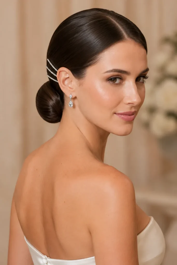 Sleek Low Bridal Bun