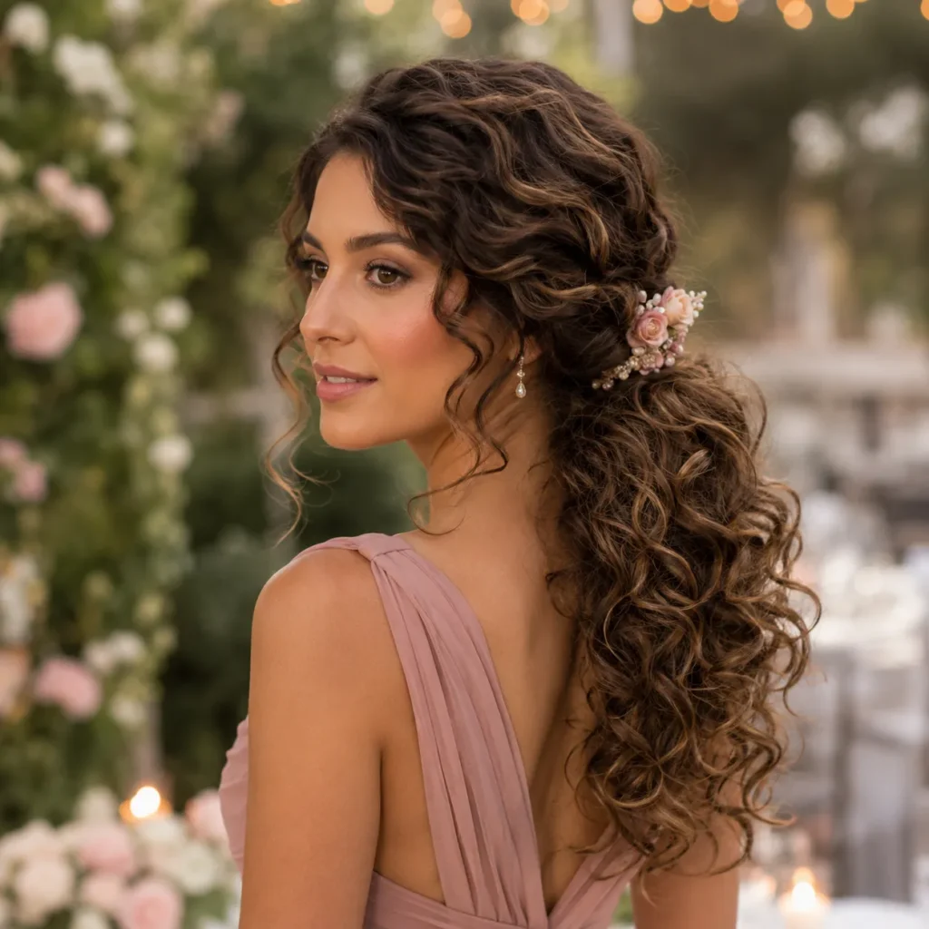 Romantic Curly Low Ponytail