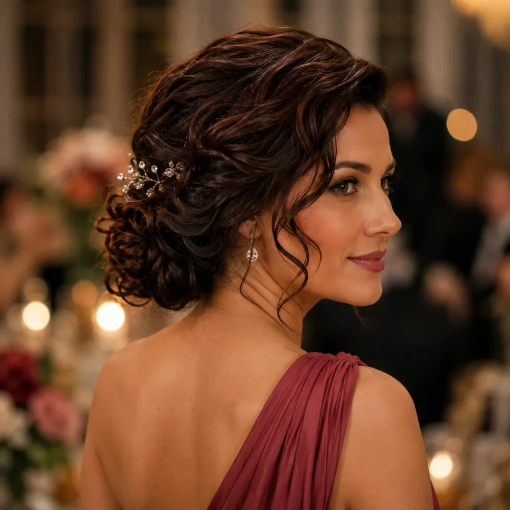 Romantic Textured Low Updo