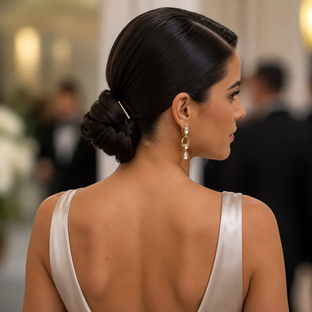 Sleek Low Twisted Bun