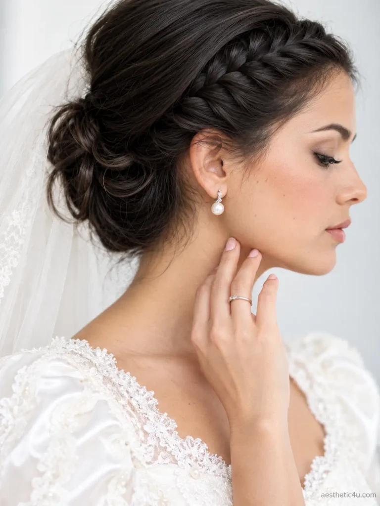 1. Classic Braided Low Bun