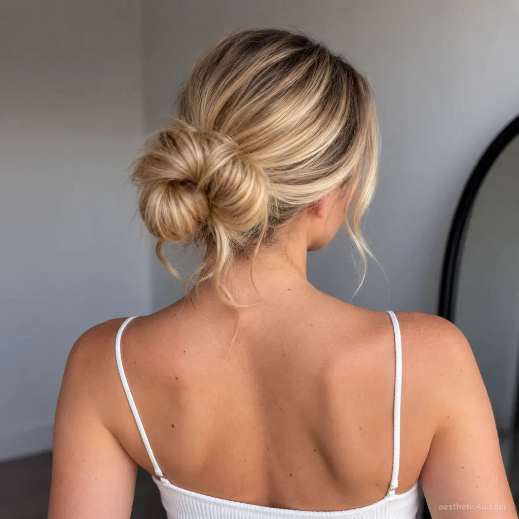1. Classic Low Chignon