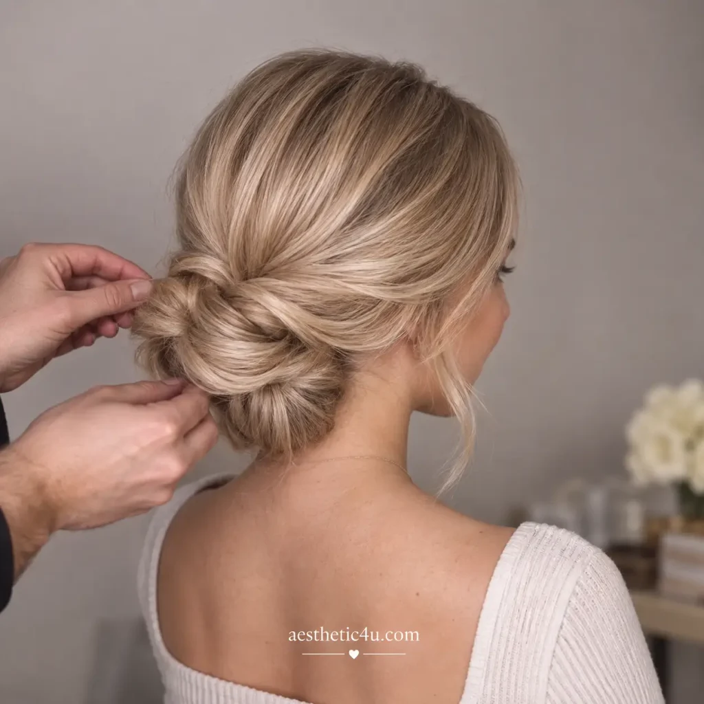 Low Textured Chignon