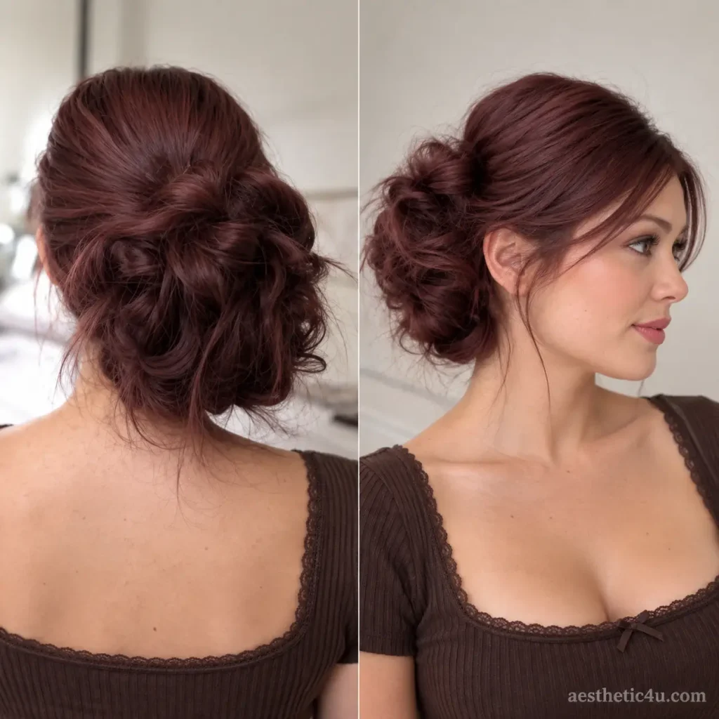 Side-Swept Messy Bun