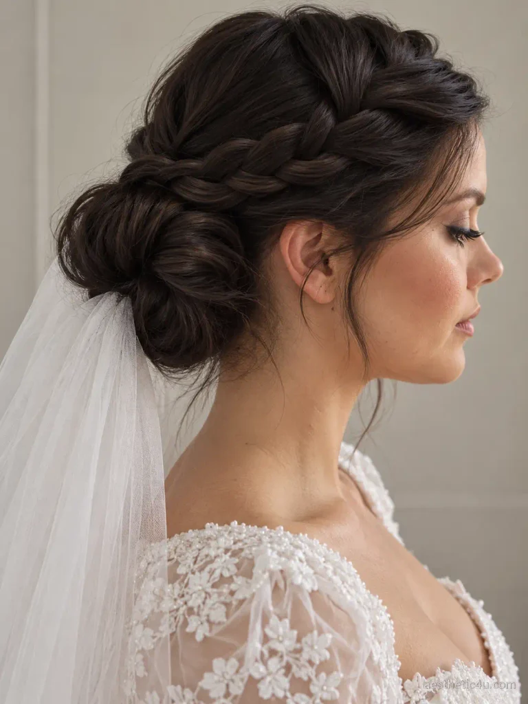 12. Side Bun With Veil