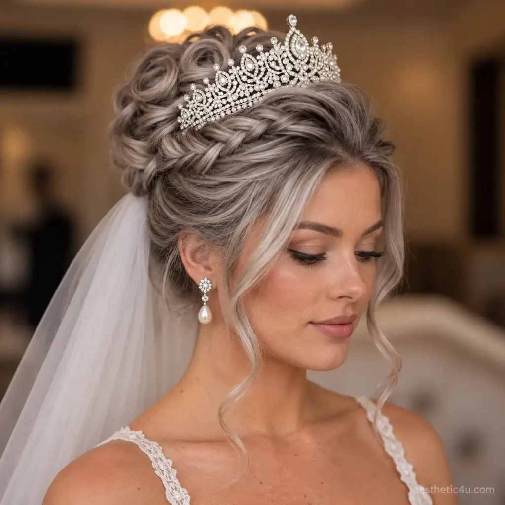 13. Crown and Veil Updo