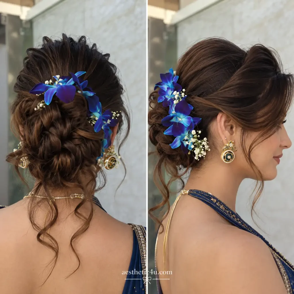 Floral Messy Bridal Bun