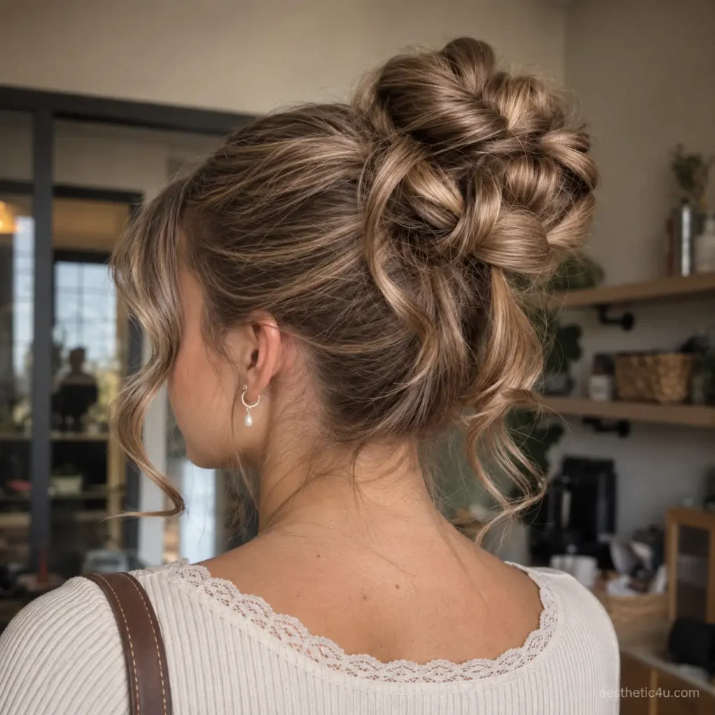 High Messy Bun for Prom
