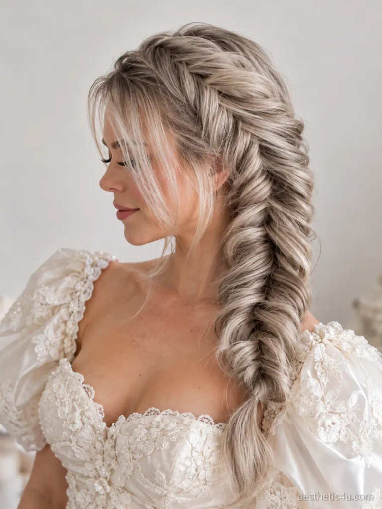 14. Fishtail Braid Updo
