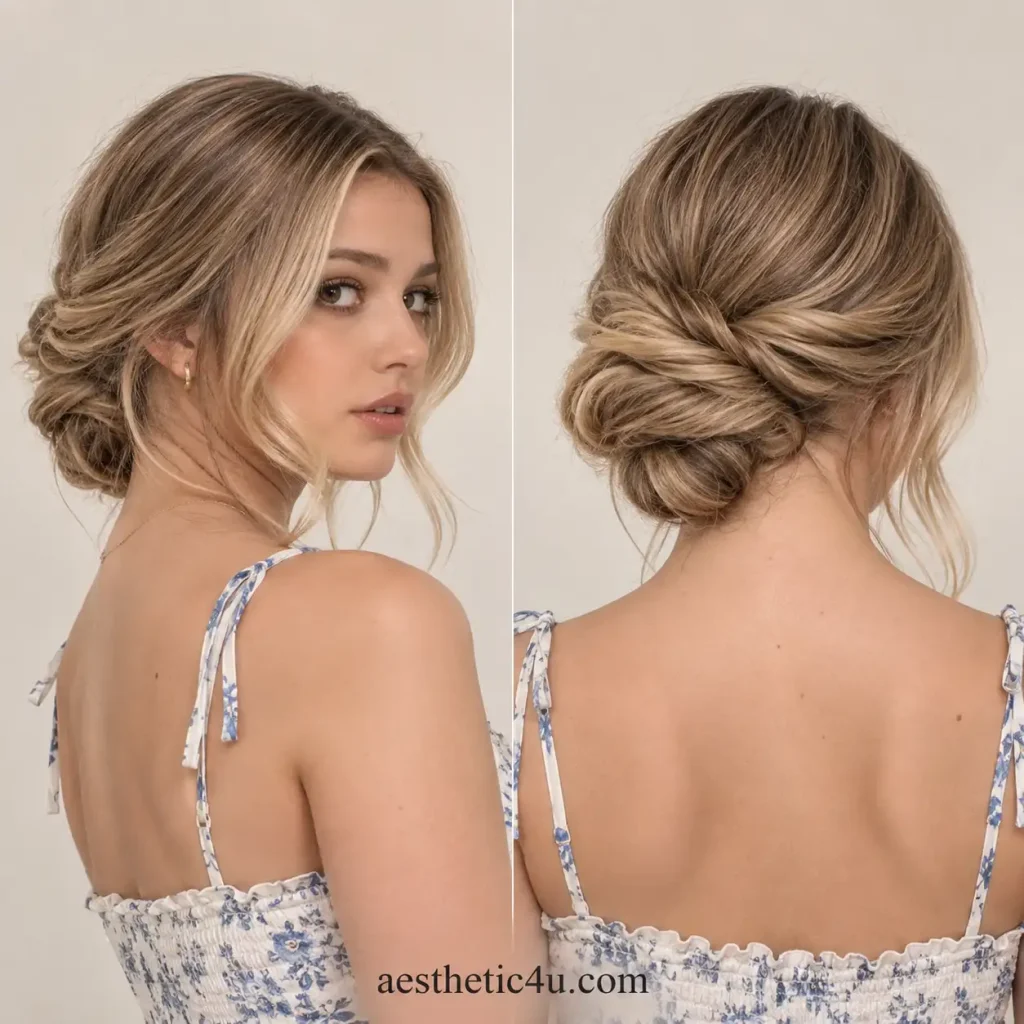 Loose Chignon With Face-Framing Pieces