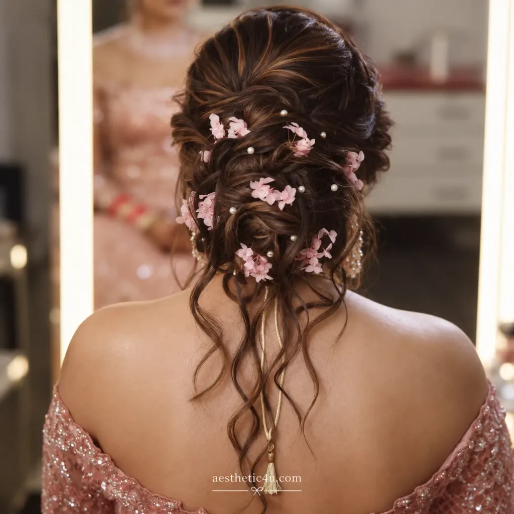 Messy Bun With a Decorative Comb