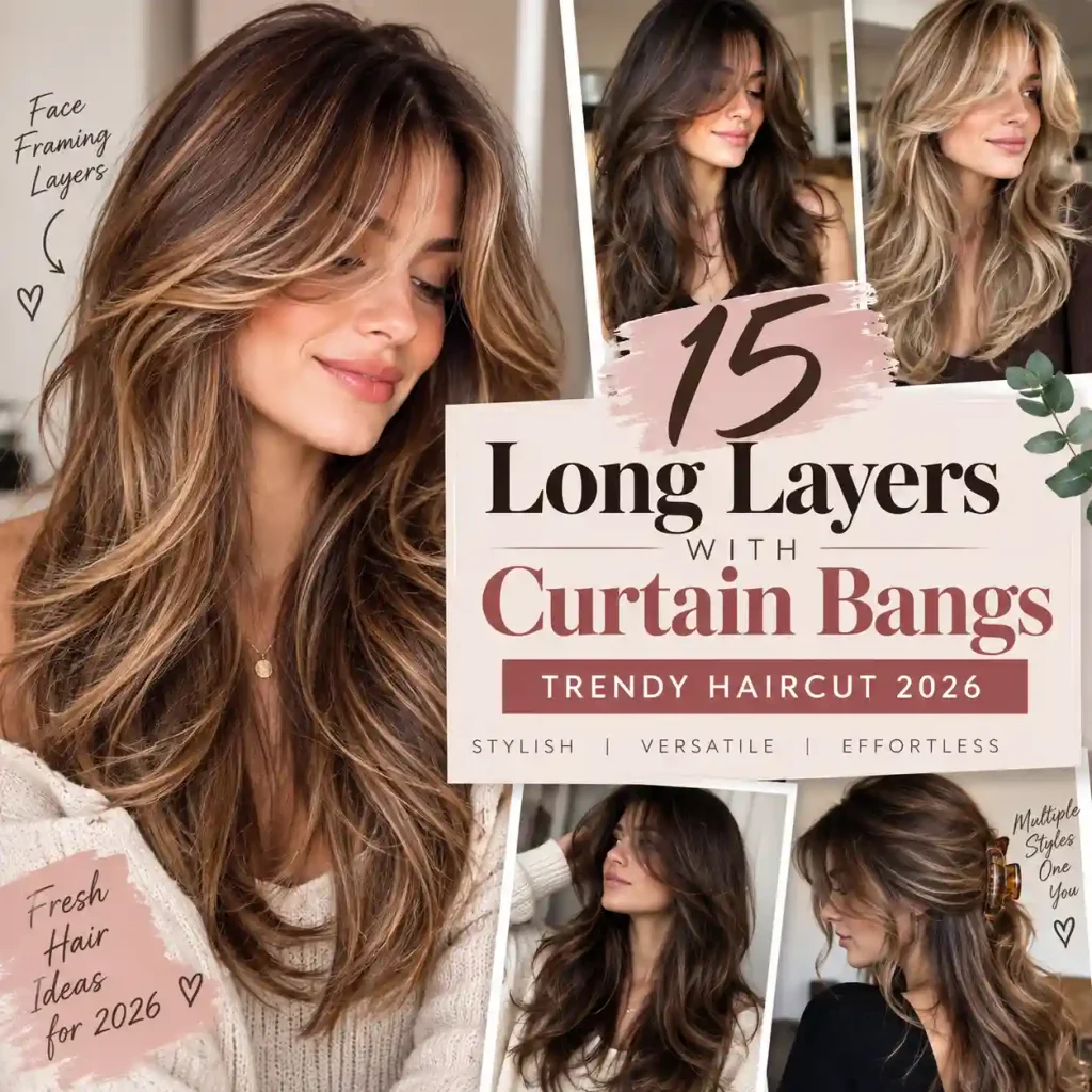 15 Long Layers with Curtain Bangs Trendy Haircut 2026