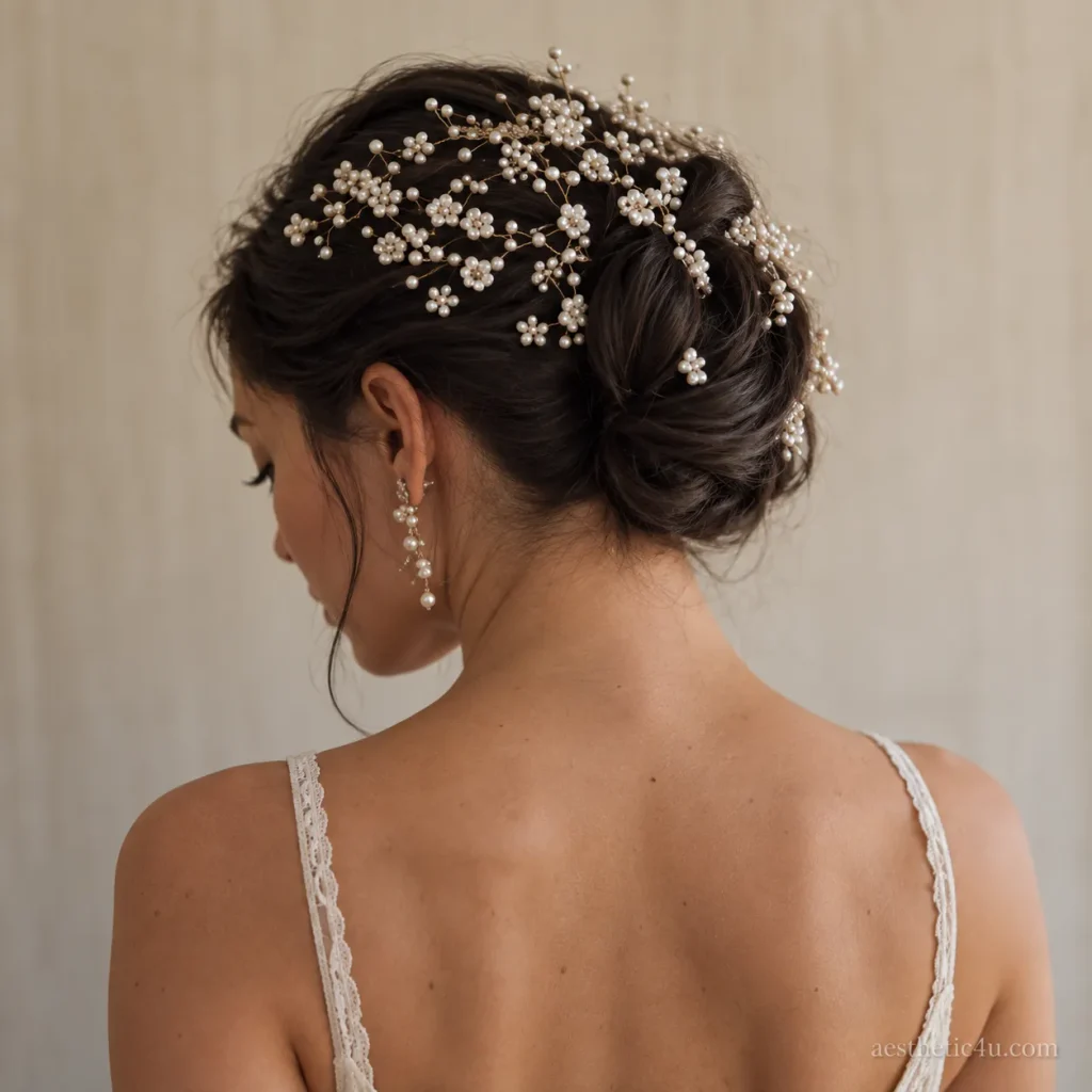 15. Headpiece With a Soft Chignon