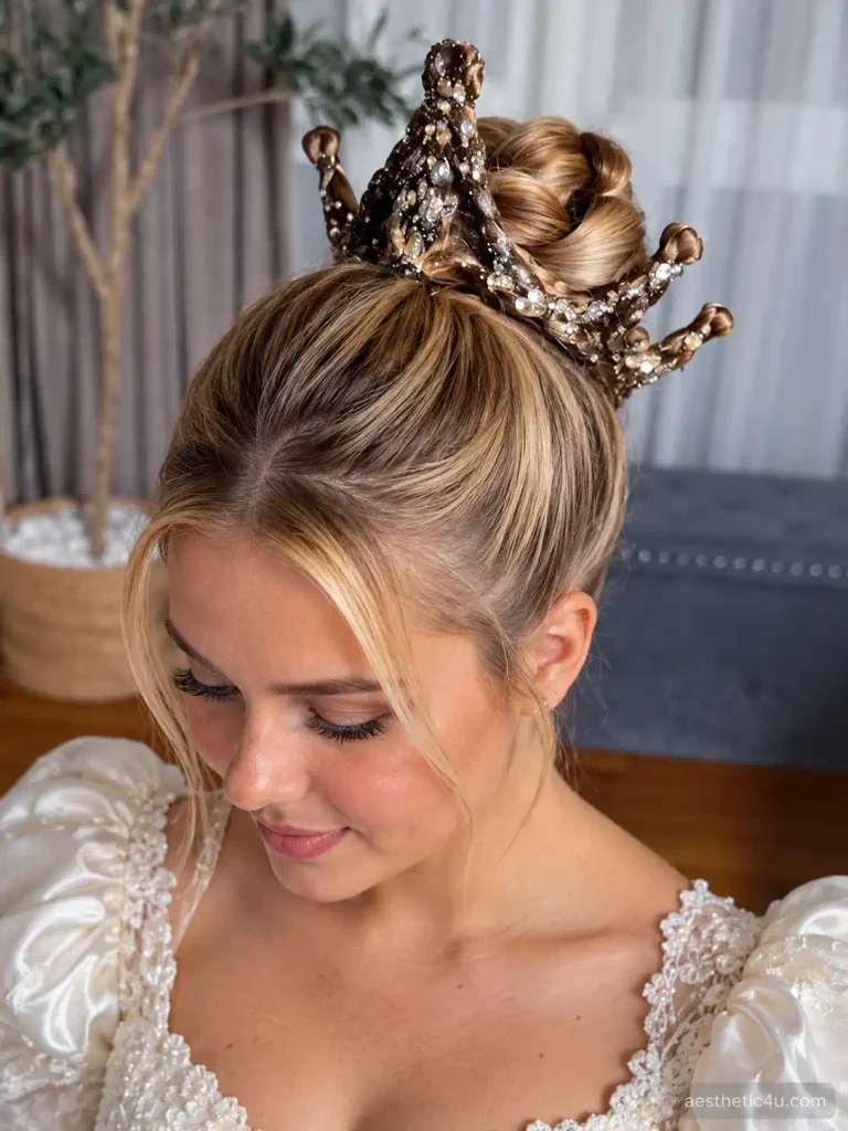 15. Princess Crown Updo