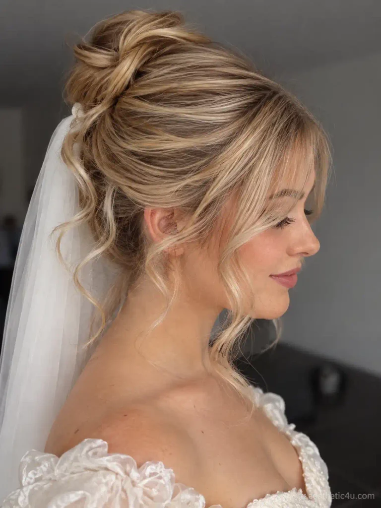 16. Veiled High Bun