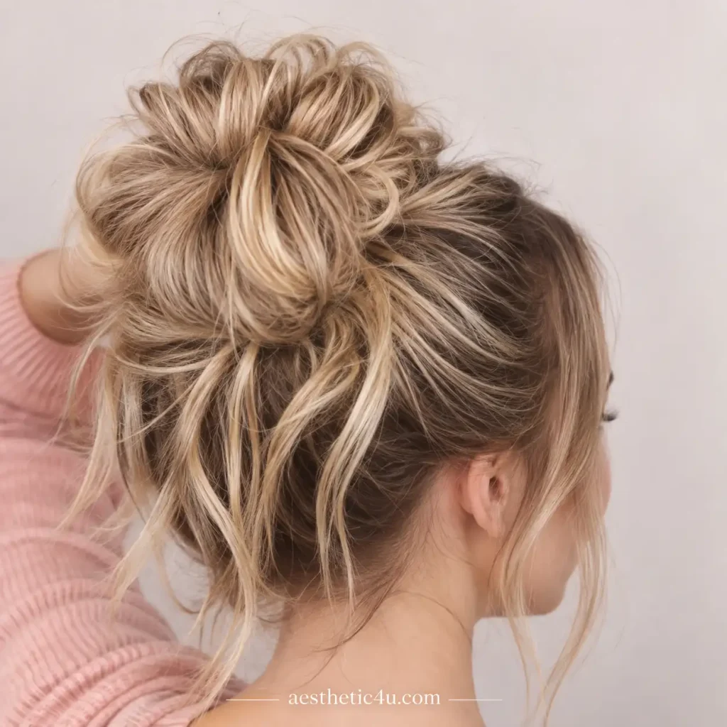 Messy Bun With a Soft Crown