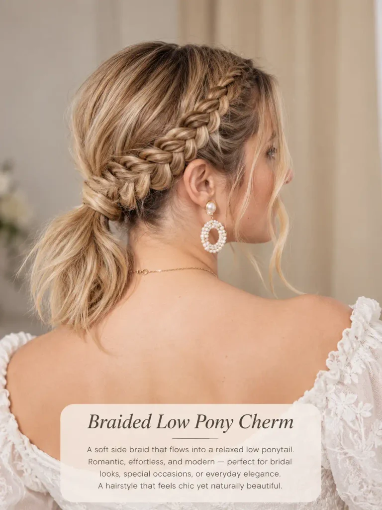 17. Braided Low-Pony Charm