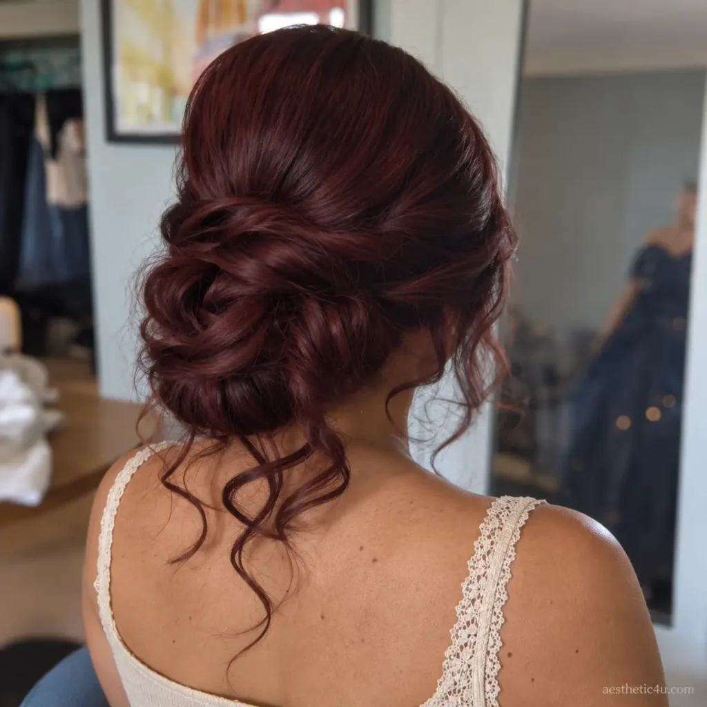 Low Messy Prom Bun