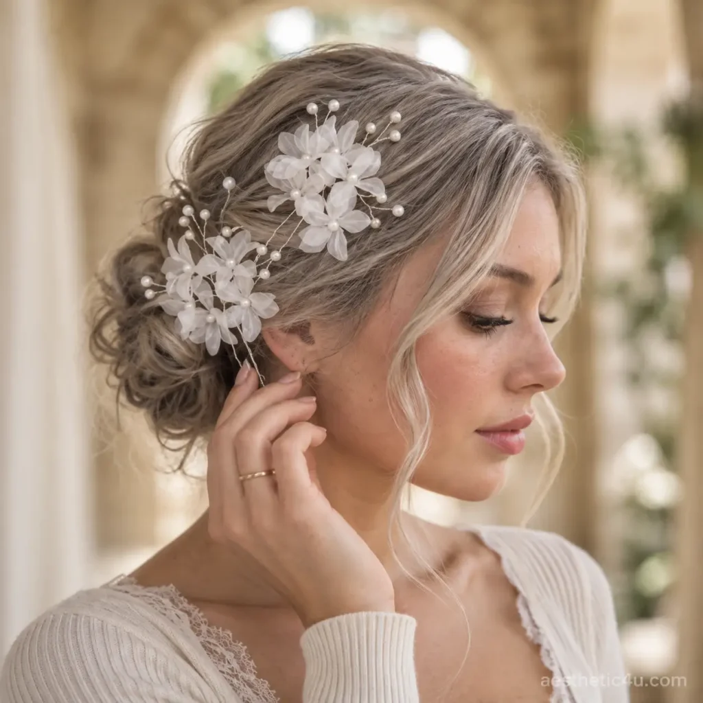 17. Pearl-Accented Updo