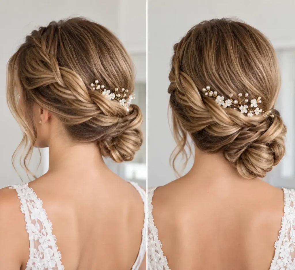 Messy Bun With Side Braid