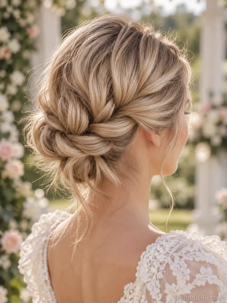 2. Halo Messy Updo