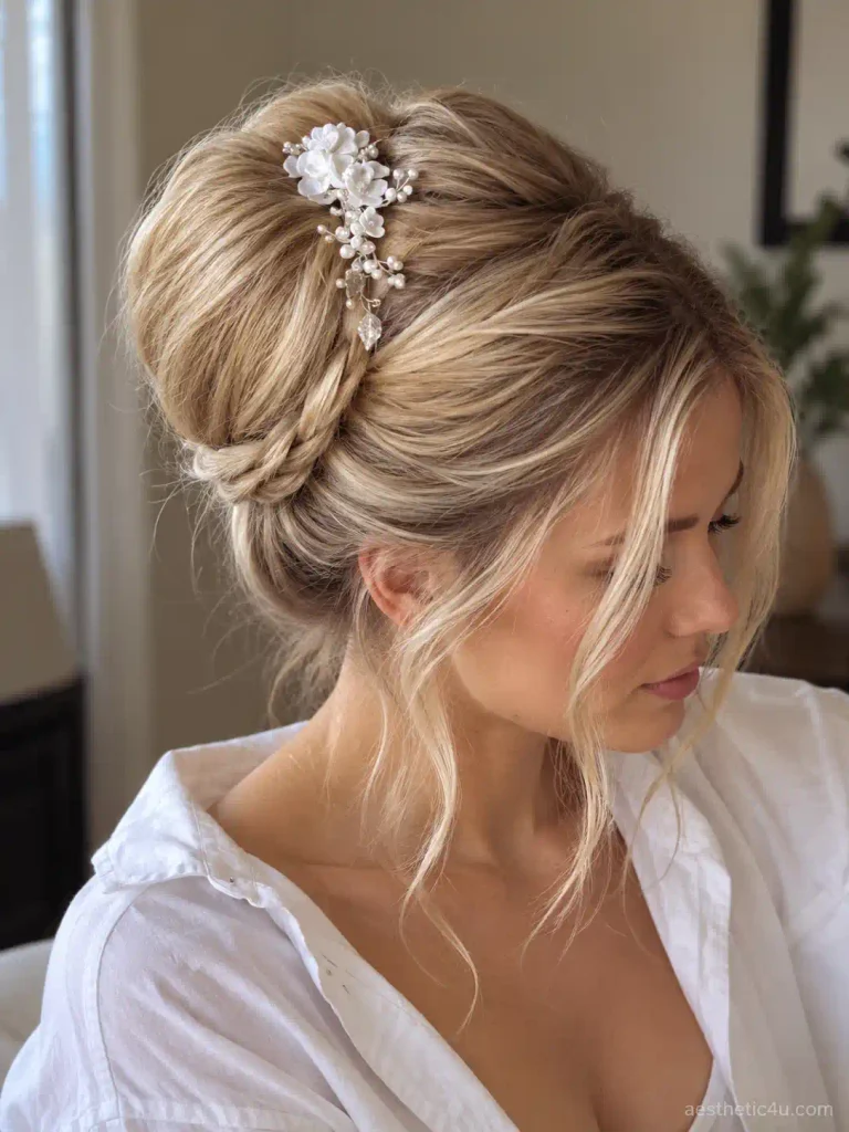2. High Updo Chignon