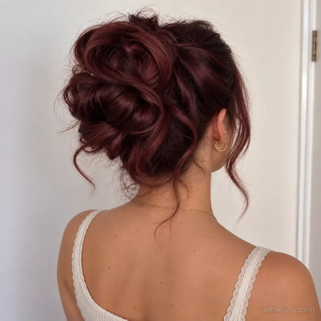 2. Soft Messy Low Bun