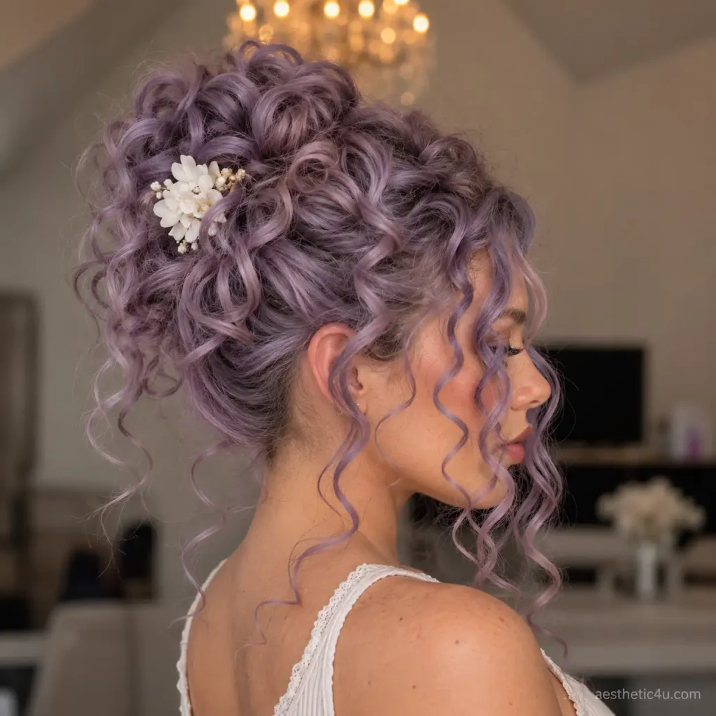 20. Curly Bridal Updo