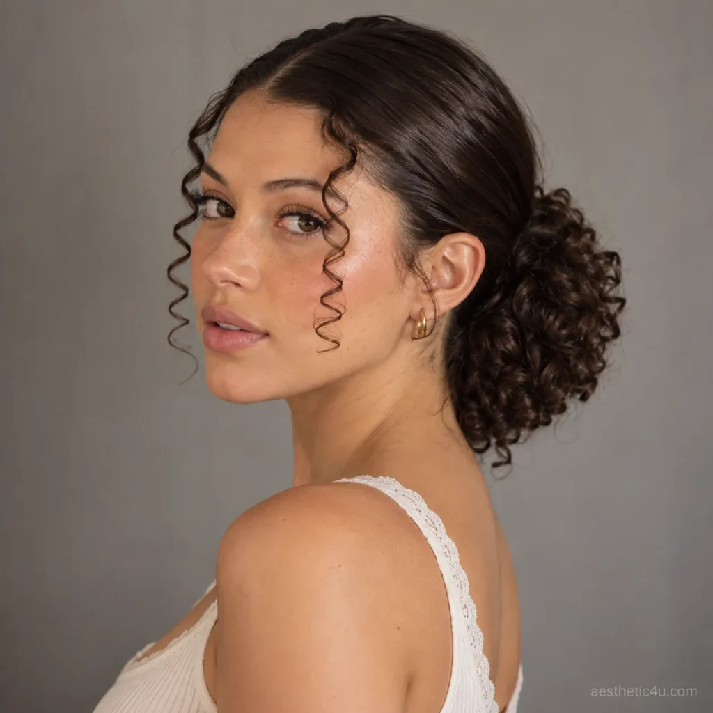 21. Curly Low Chignon