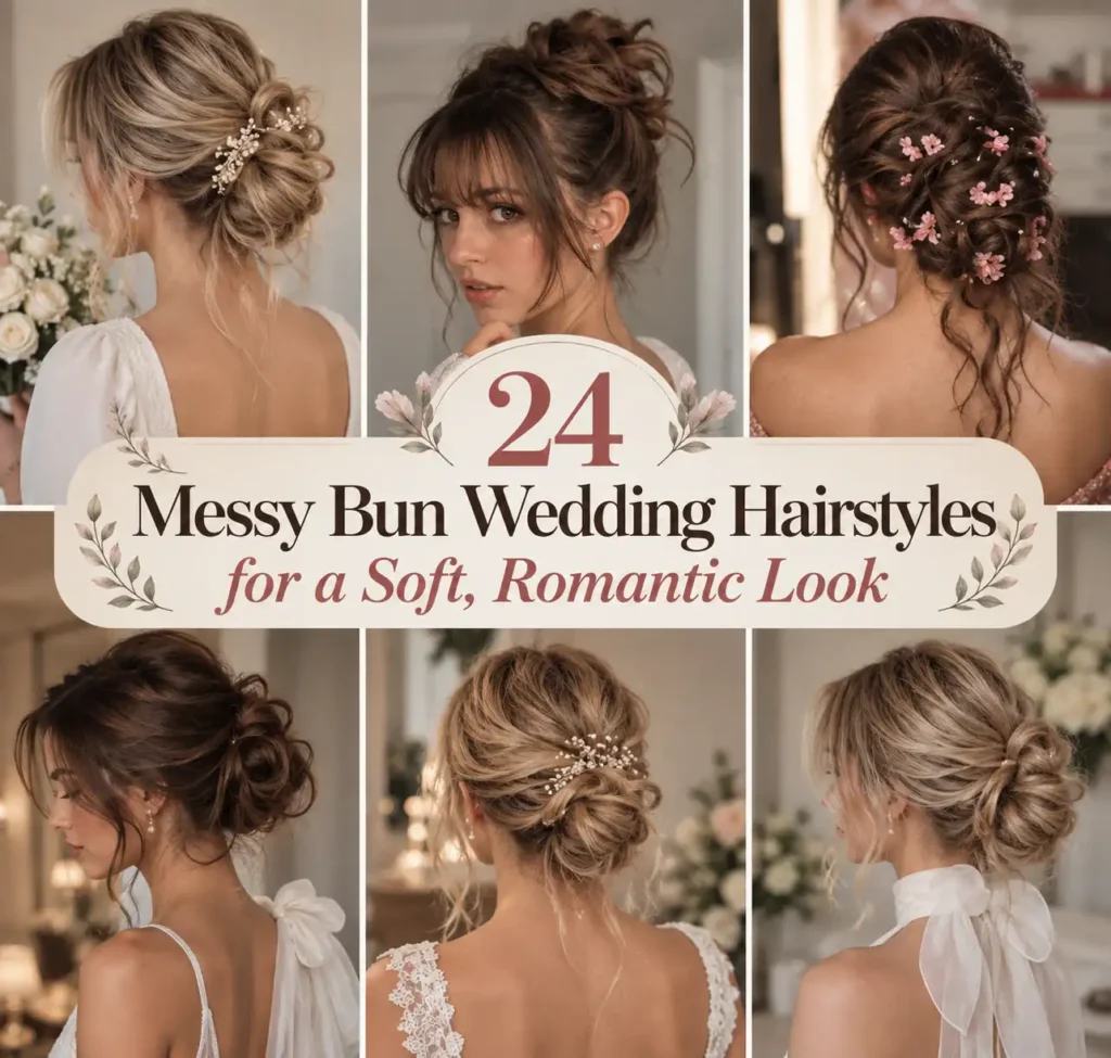 24 Messy Bun Wedding Hairstyles for a Soft, Romantic Look