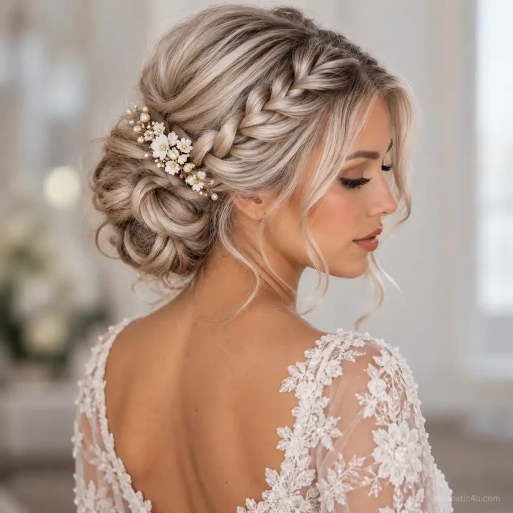 24. Intricate Braided Bridal Updo