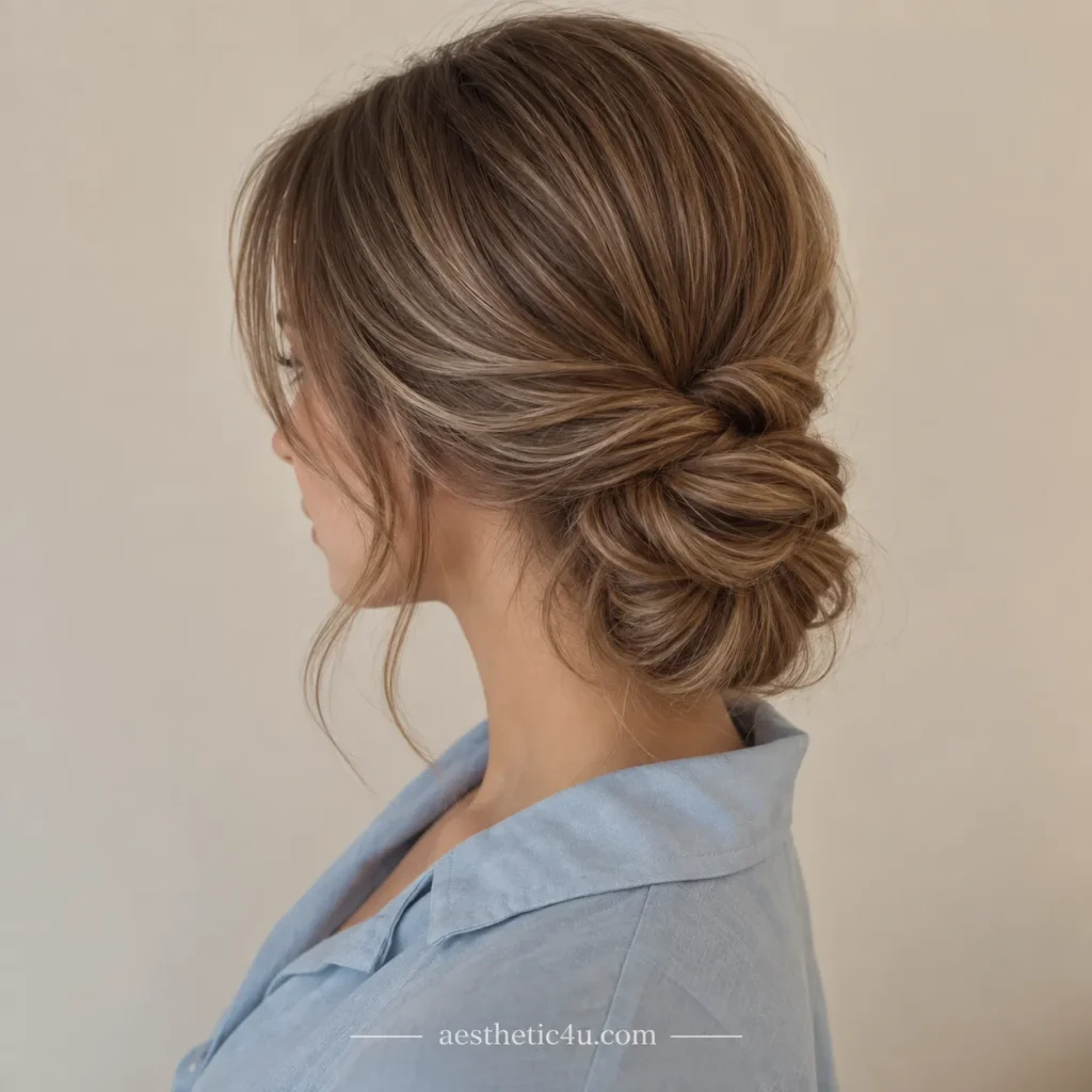 Relaxed Messy Bun for Fine Hair