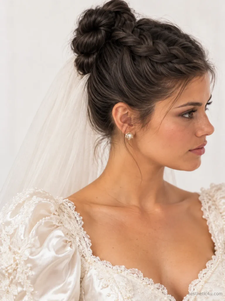 3. Dutch Braid Bridal Updo