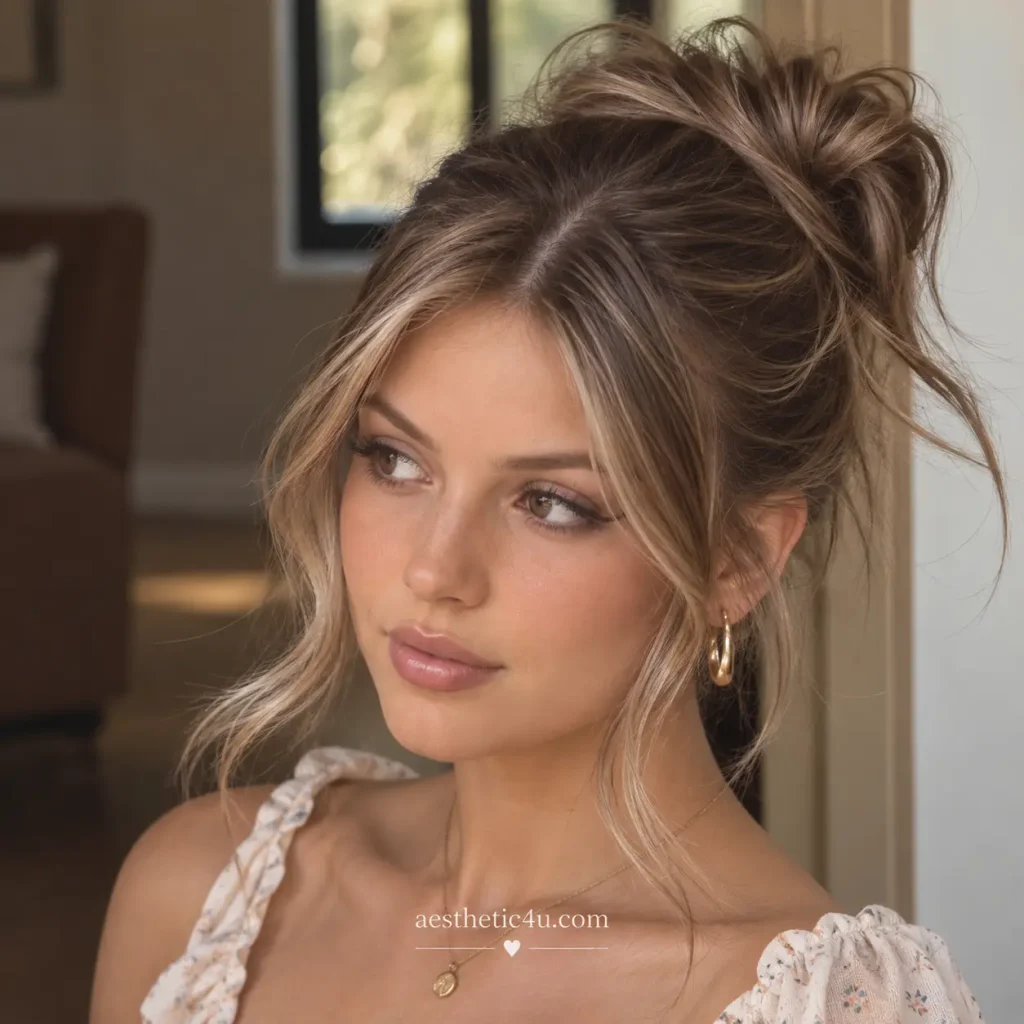 Face-Framing Textured Updo