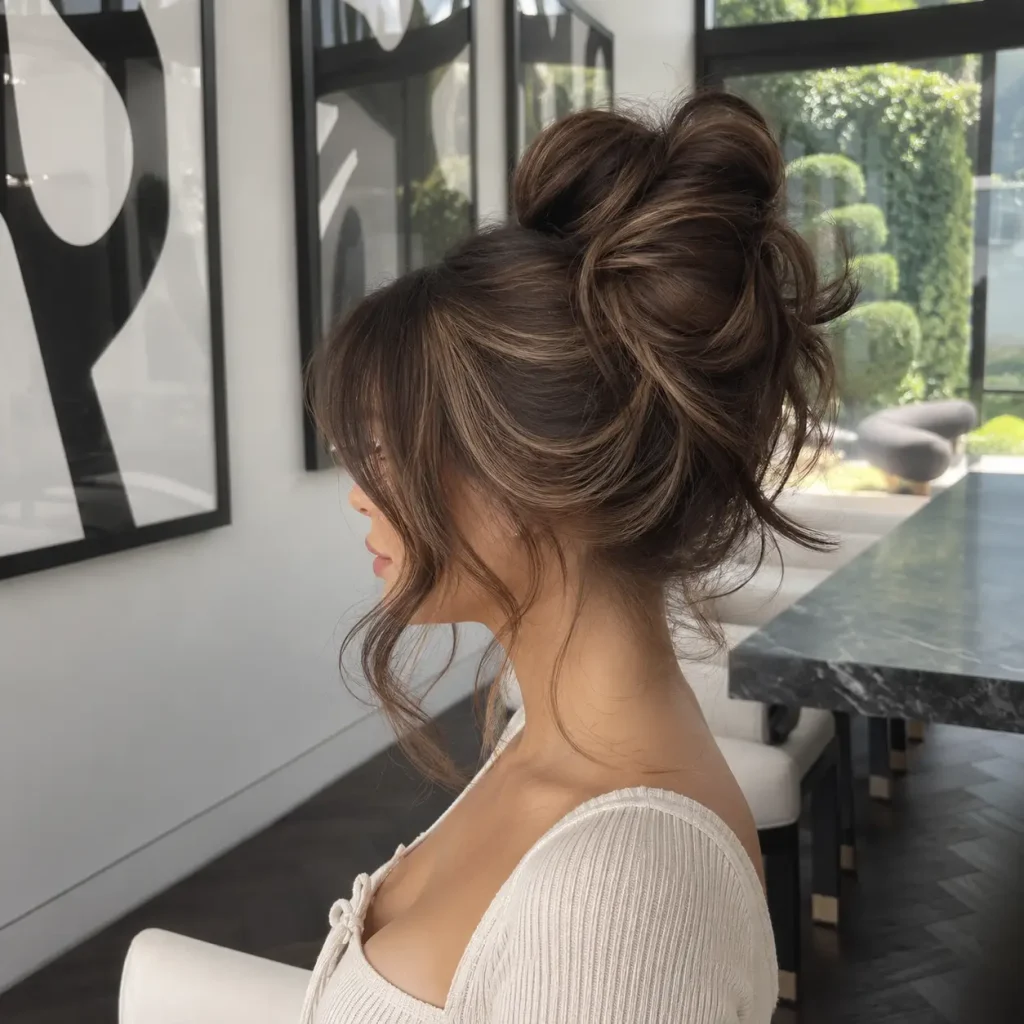 Textured Bridal Messy Bun