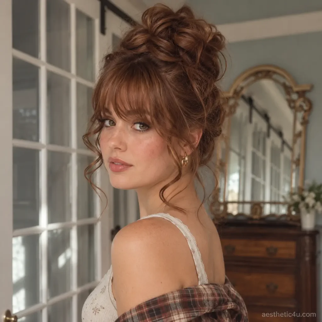 Vintage-Inspired Messy Bun
