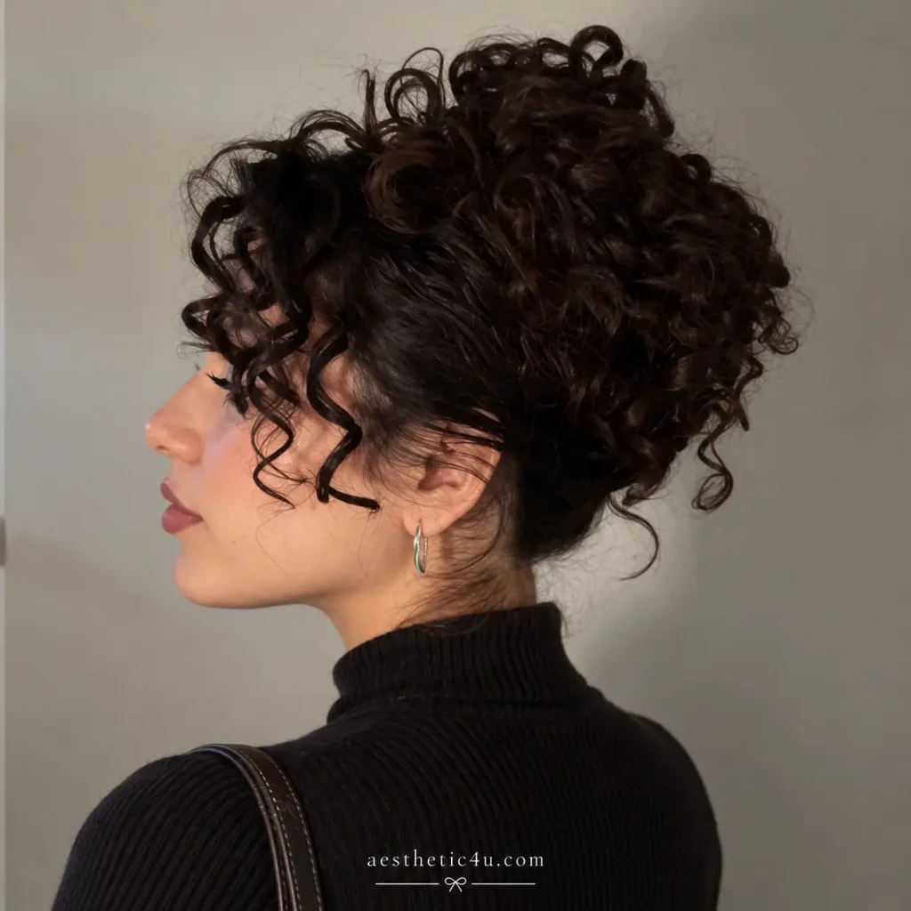 Loose Curly Messy Bun