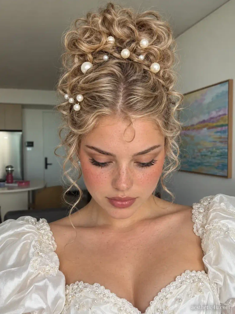 5. Pearl High Bun
