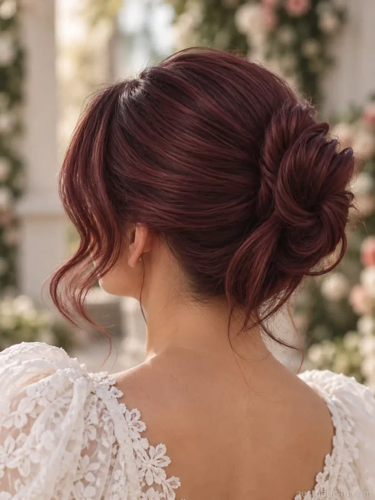 5. Textured Messy Low Bun