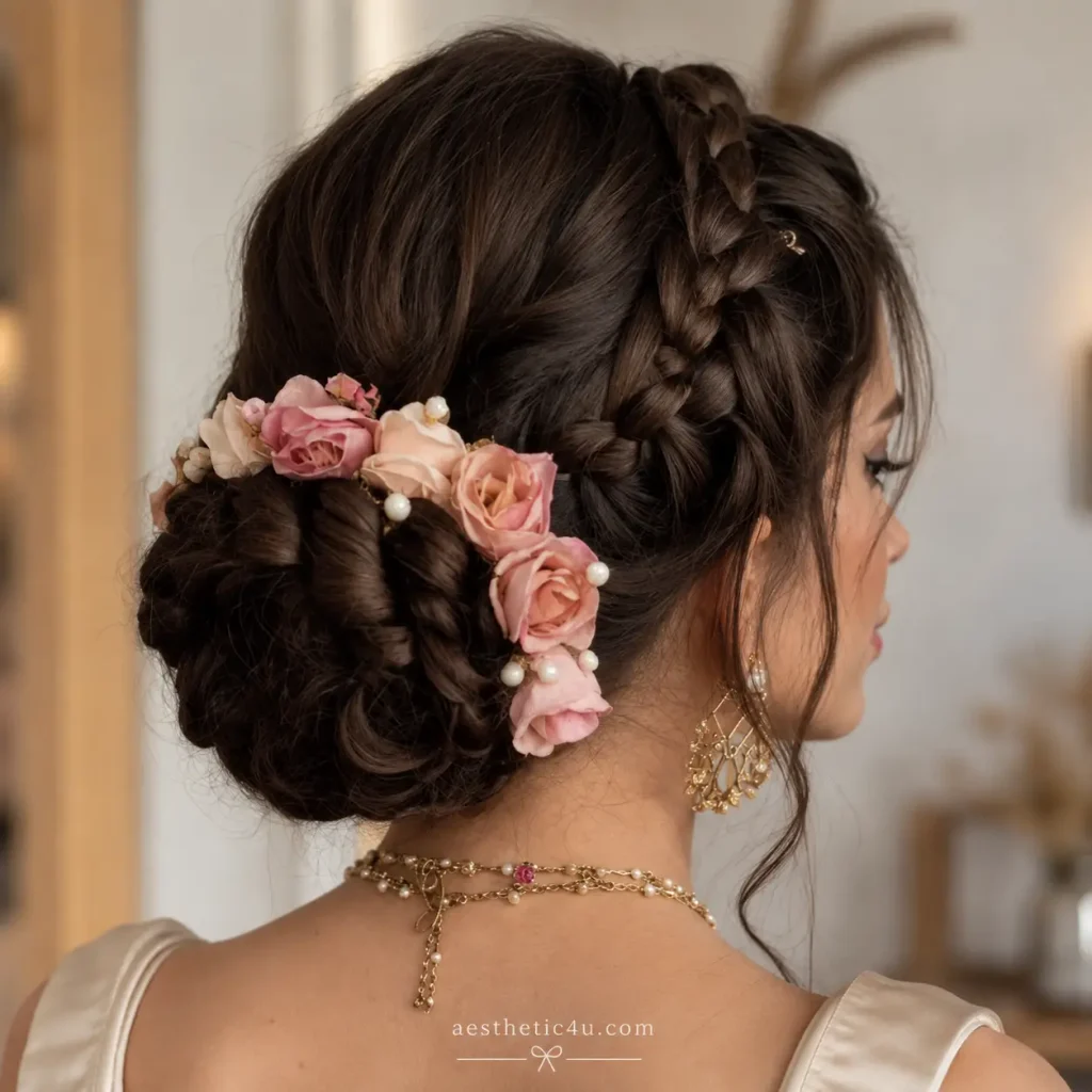 Braided Messy Bridal Bun