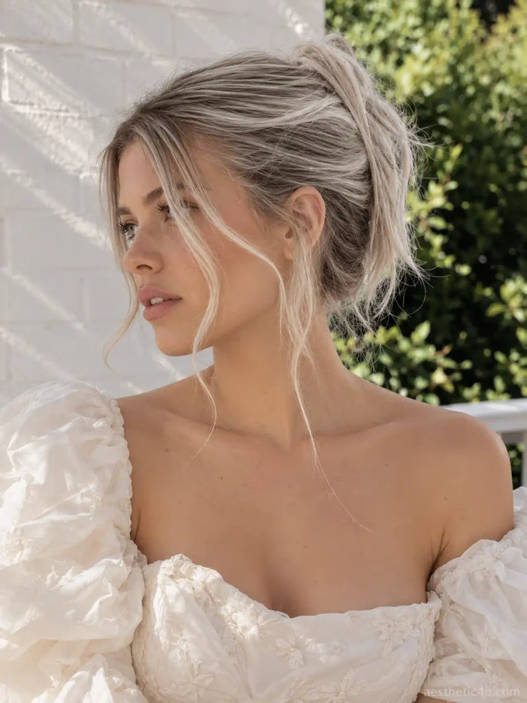 7. High Bun With Side Twist