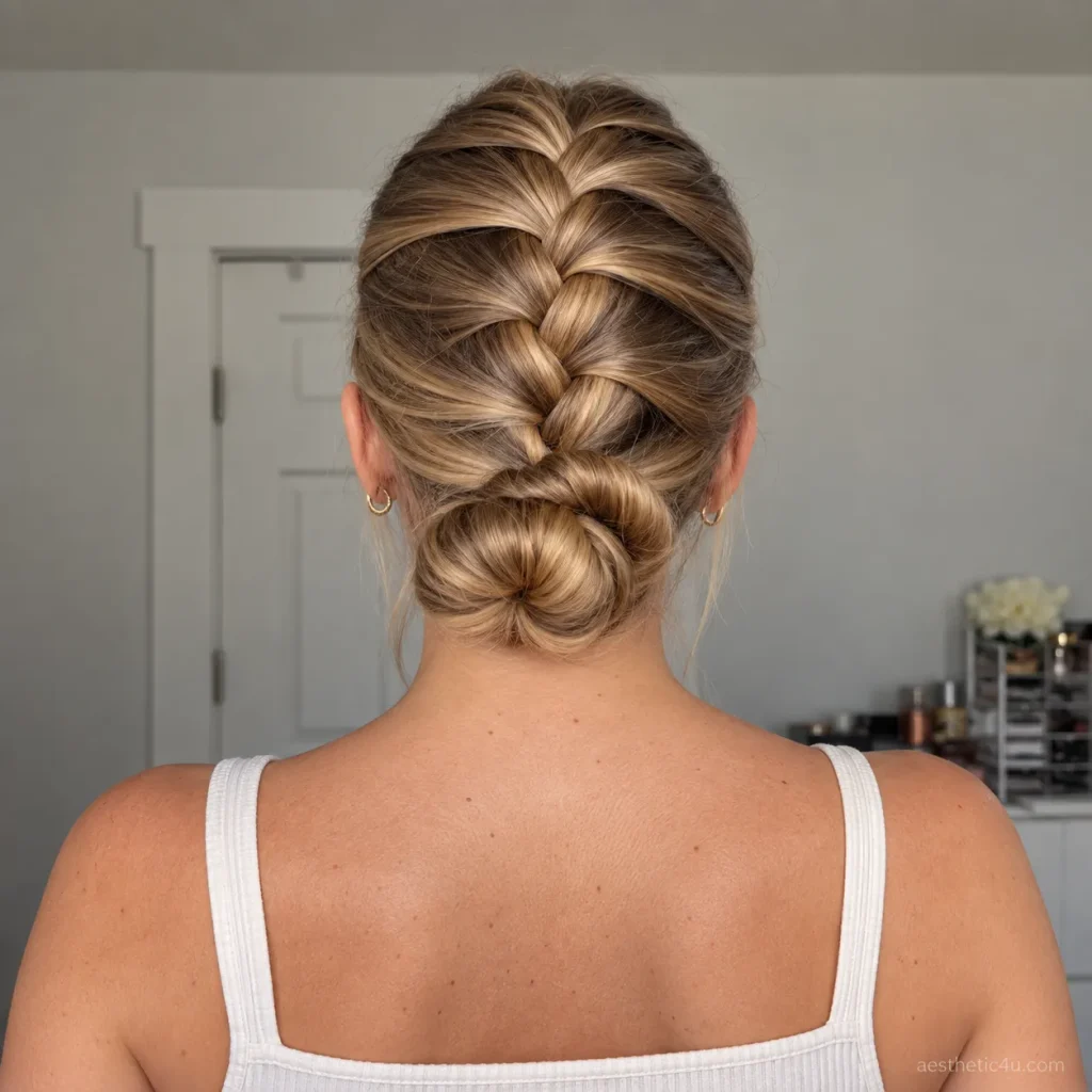 8. French Braid Into a Bun