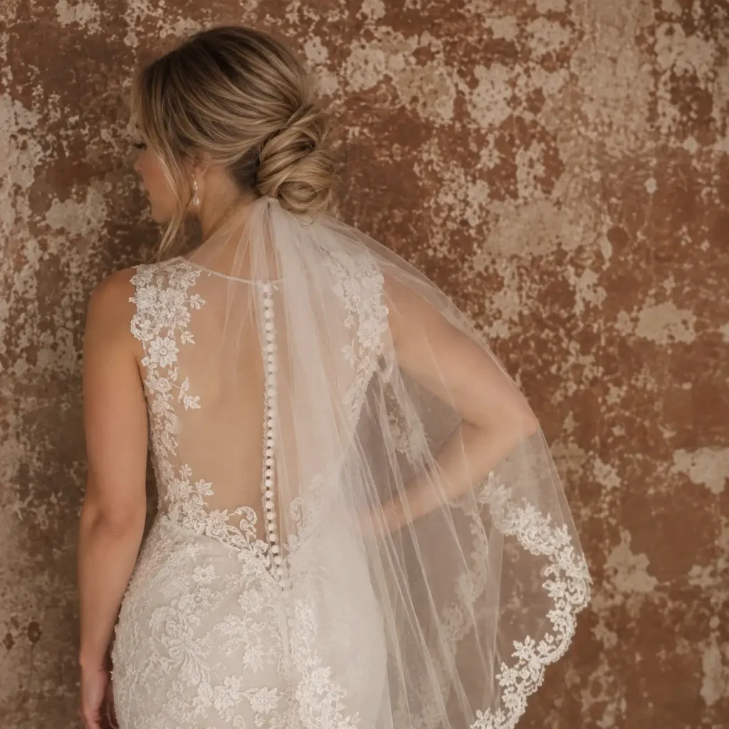 Low Bun With Veil