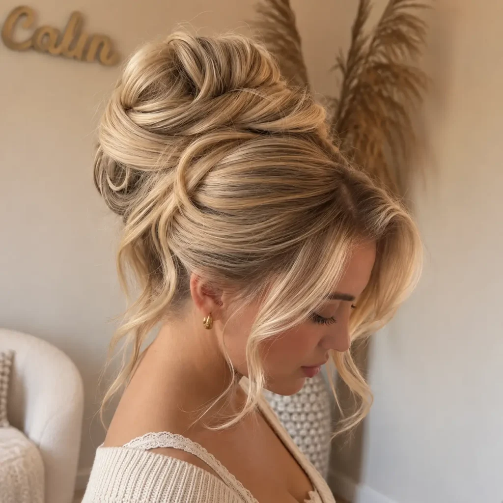 Twisted Messy Bridal Bun